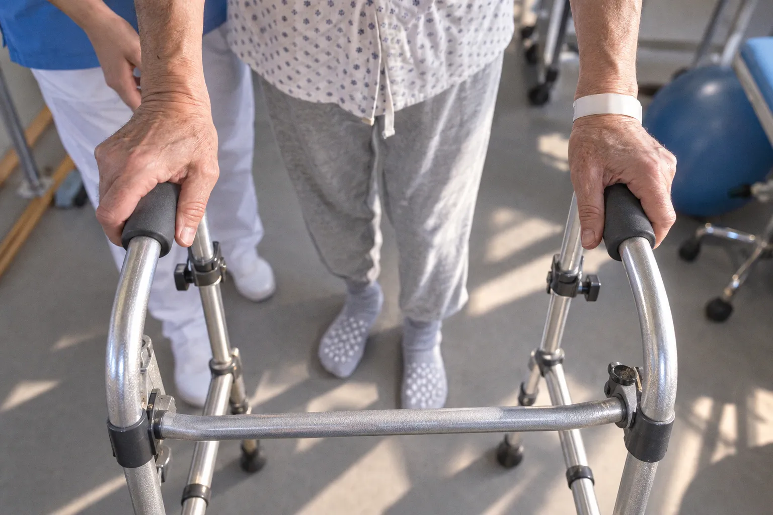 Fizjoterapia po operacji biodra: jak wygląda pierwsza pionizacja